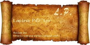 Lapina Péter névjegykártya